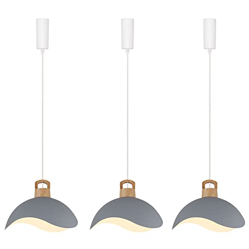 Kiven H-Type Track Lighting, Modern Halo Track Pendant Light with Blue Iron Shade, Adjustable Length Track Light Pedant for Bedroom Kitchen Home Lighting