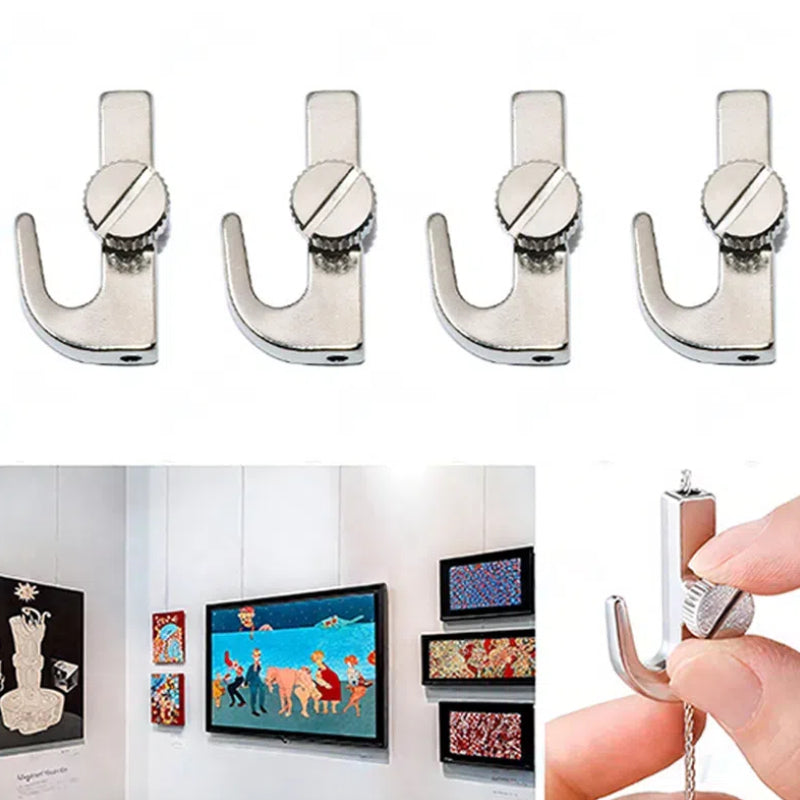 Kiven Track Picture Hanger Wire Rope Self-Locking Tensioner, Mirror Hanging Wire, Adjustable Movable Hanger Pulley Guide Rail Groove Accessories(Customizable)