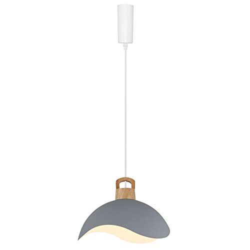 Kiven H-Type Track Lighting, Modern Halo Track Pendant Light with Blue Iron Shade, Adjustable Length Track Light Pedant for Bedroom Kitchen Home Lighting