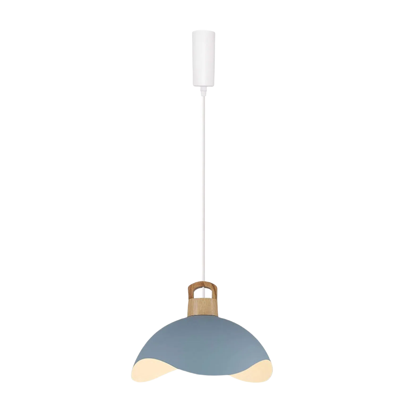 Kiven H-Type Track Lighting, Modern Halo Track Pendant Light with Blue Iron Shade, Adjustable Length Track Light Pedant for Bedroom Kitchen Home Lighting, 1-Light