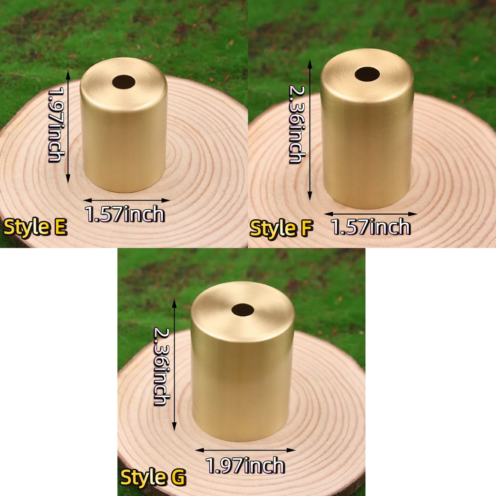 4-Pack Solid Copper Lamp Cups for G9/E27/E14/E40 Holders – Anti-Oxidation Brass Shades for DIY Ceiling, Table & Floor Lamp Assembly (Indoor/Outdoor)
