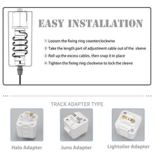 Load image into Gallery viewer, Collapsible Bamboo Column Shade Corded Track Light Adjustable Cable Freely For Seaside Villa Farmhouse 2Pcs C Style