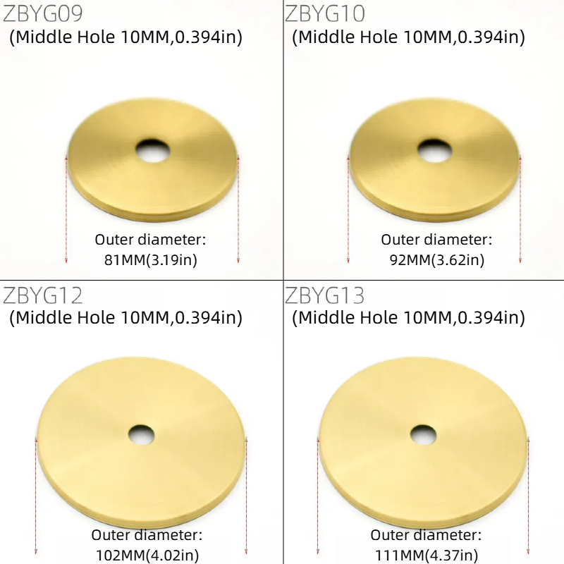 4-Pack Folded-Edge Round Sealing Discs: Brass Covers for Glass/Ceramic Bottle Mouths & Hollow Tubes, Lamp Accessories