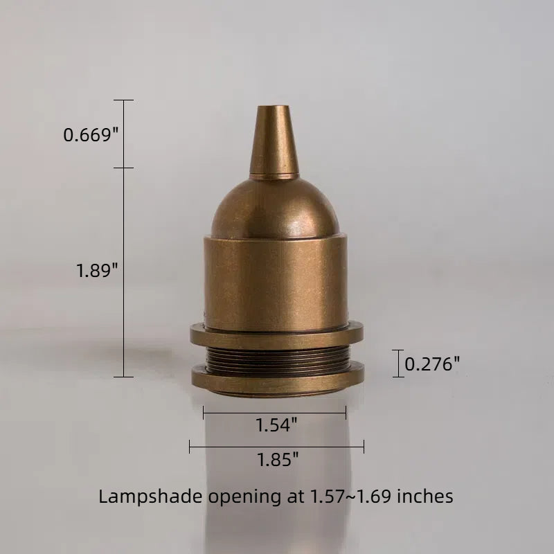 E26 Brass Light Socket Vintage Industrial Lamp Holder for DIY Lighting Projects Standard screw-in socket 2 Pack