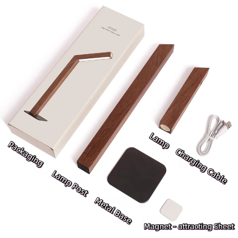 Kiven Nordic Minimalist Wooden LED Desk Lamp: Dimmable Eye-Caring Night Light for Bedroom & Bedside, Rotatable & Simple Design