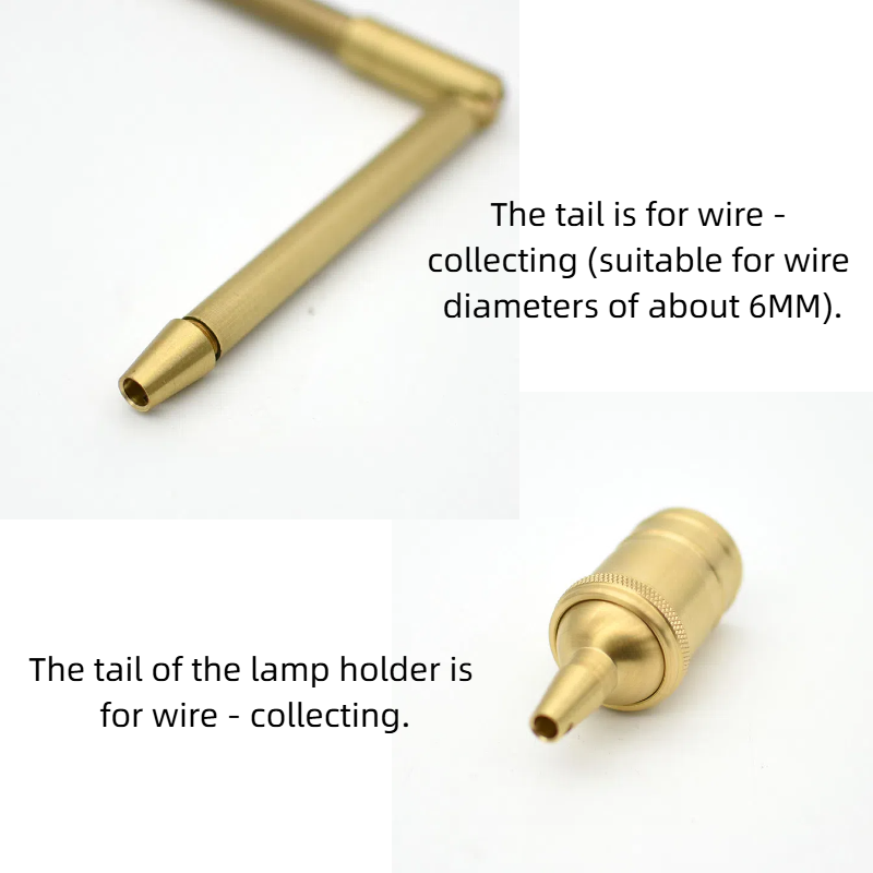4-Pack Solid Brass Pointed Cable Clamps: Retro Wire Fixing Copper Fittings for Lamp Head & Chassis Cable Securing
