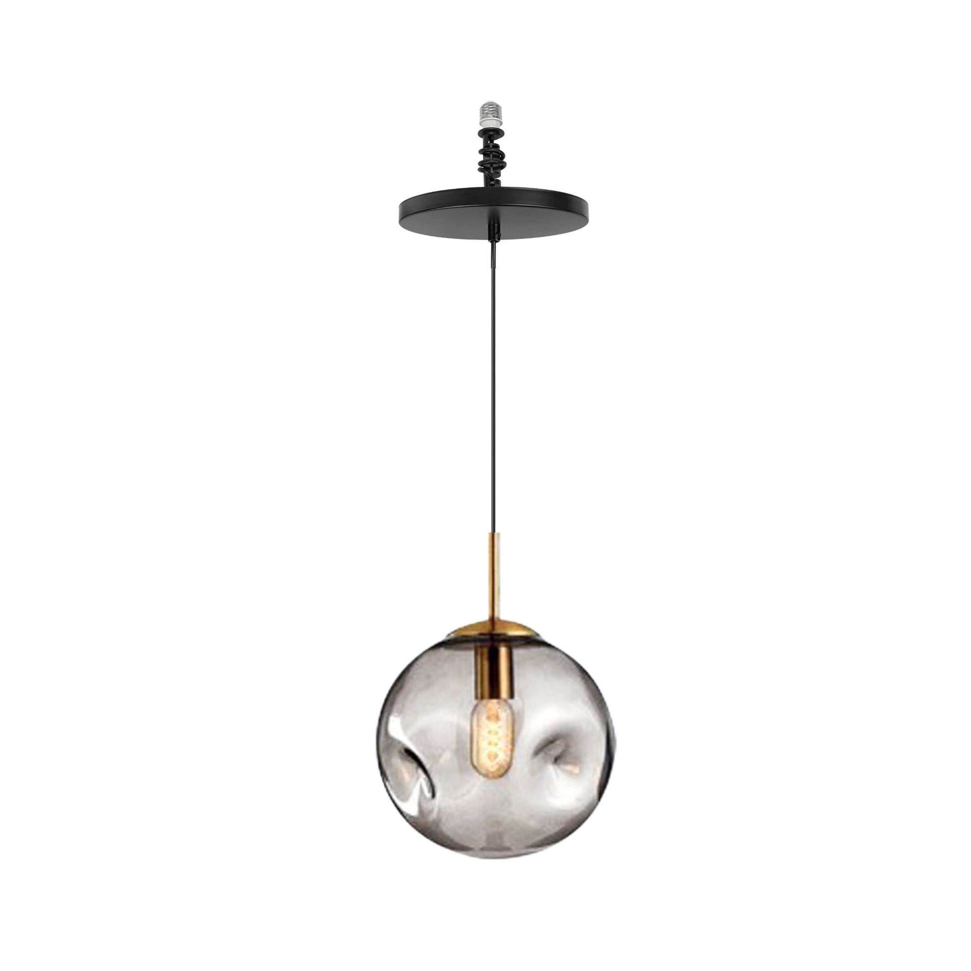 H Track Lighting Heads Adjustable Height Glass Globe lampshade Art Modern H Type Track Lighting Pendant for Kitchen, Gallery 1-Light (Bulb & Track Rail NOT included)