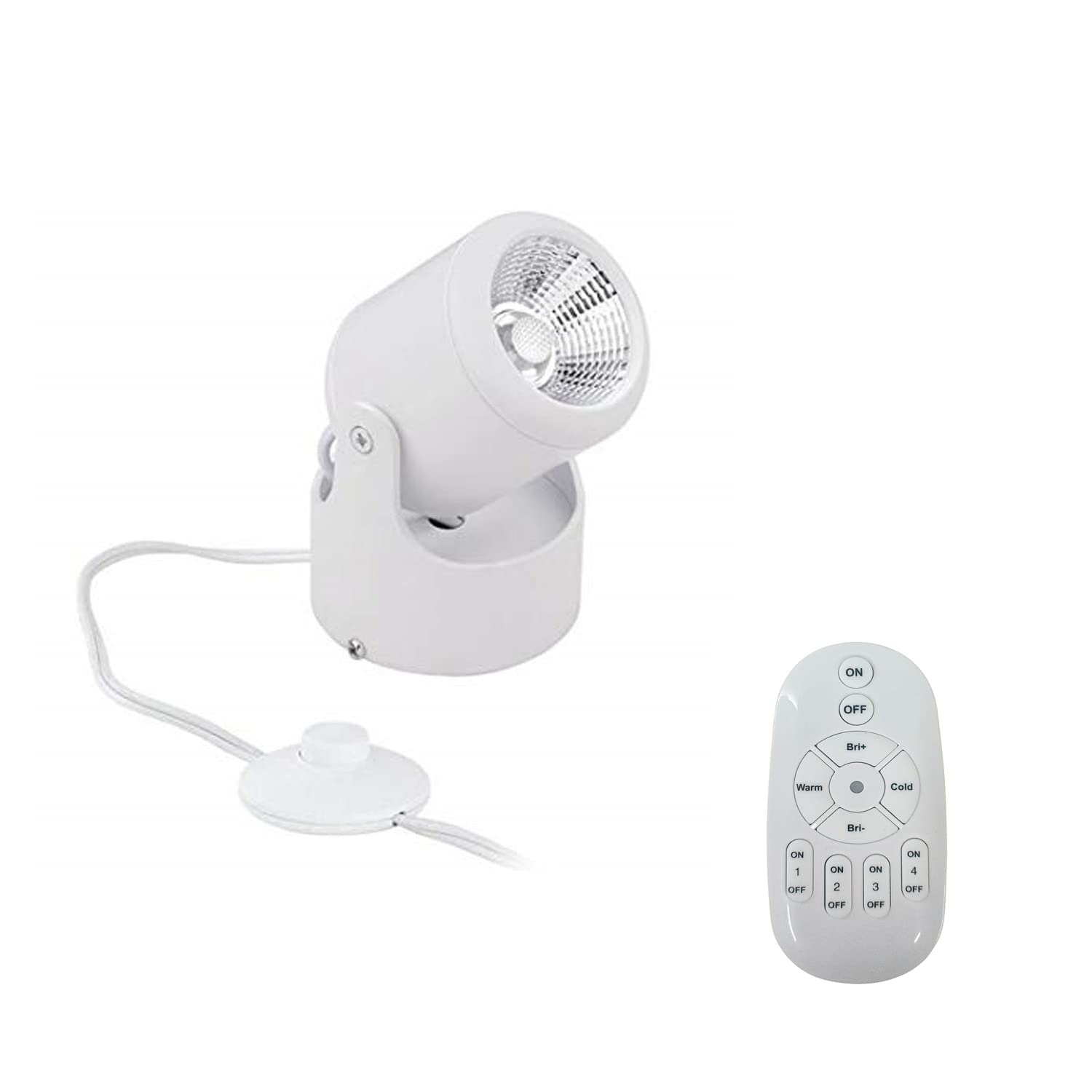 Kiven LED Accent Uplight with Foot Control On Off Switch， Handheld Sized Portable Spot Light, Black