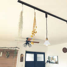 Load image into Gallery viewer, Remote Control RGB LED White Track Pendant Light Brown Bronze E26 Base Adjusted Fixture Vintage Style