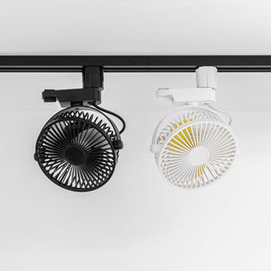 Track Ceiling Black Fan Remote Control Easy To Install Adjustable Angle Simple Design For Air Circulation