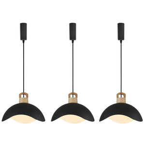 Track Pendant Light with Multi Color Iron Shade, Adjustable Length with 3 light for Home Lights