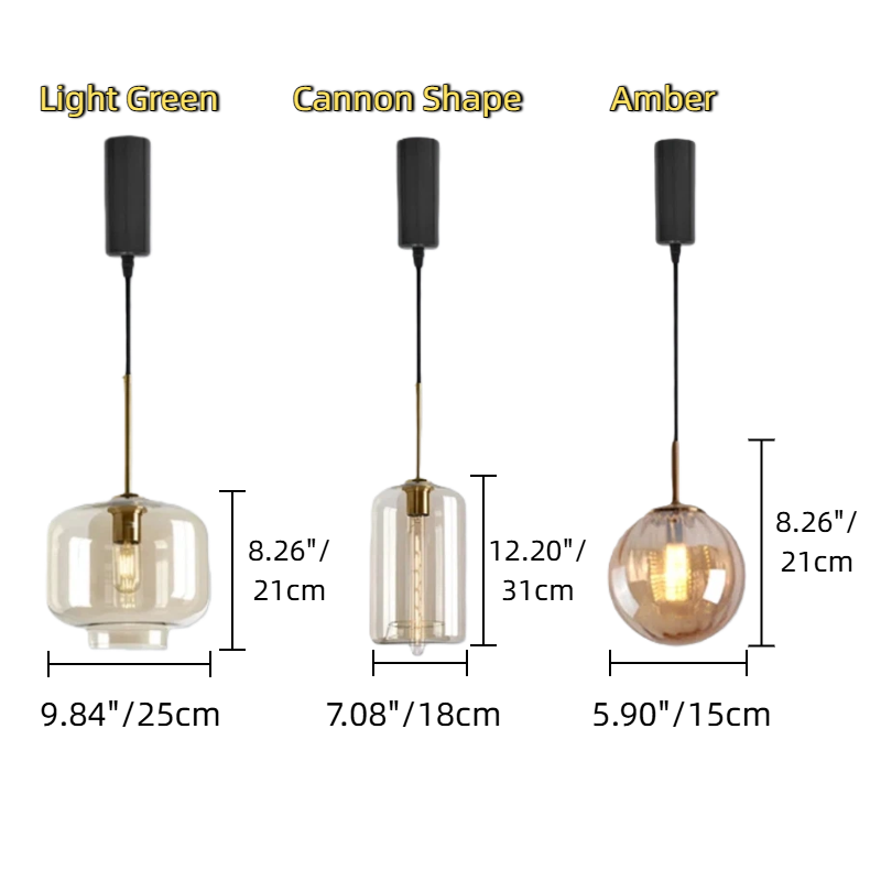 Track Pendant Lighting Modern H/J/L Track Lighting Heads Adjustable Height Decorate for Kitchen, Dining Room,loft aisle bar Glass Globe (Bulb & Track Rail NOT included)