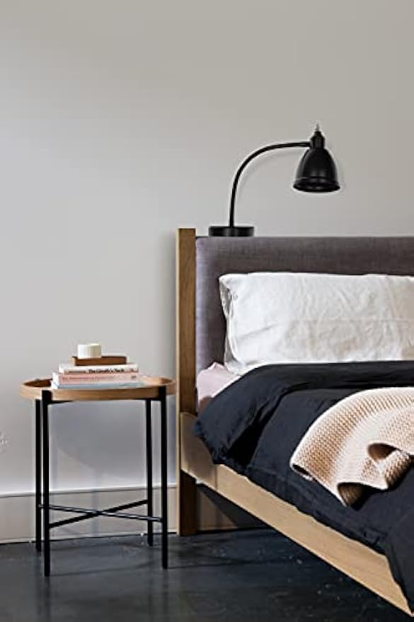 Kiven 1-Pack Headboard Lamp Over The Bed Reading Light with Shade Innovative Design No Drilling Bedtime Reading Light Wall Lamp with Plug-in Cord for Bathroom Sleigh Bed Hard Board Adjustable