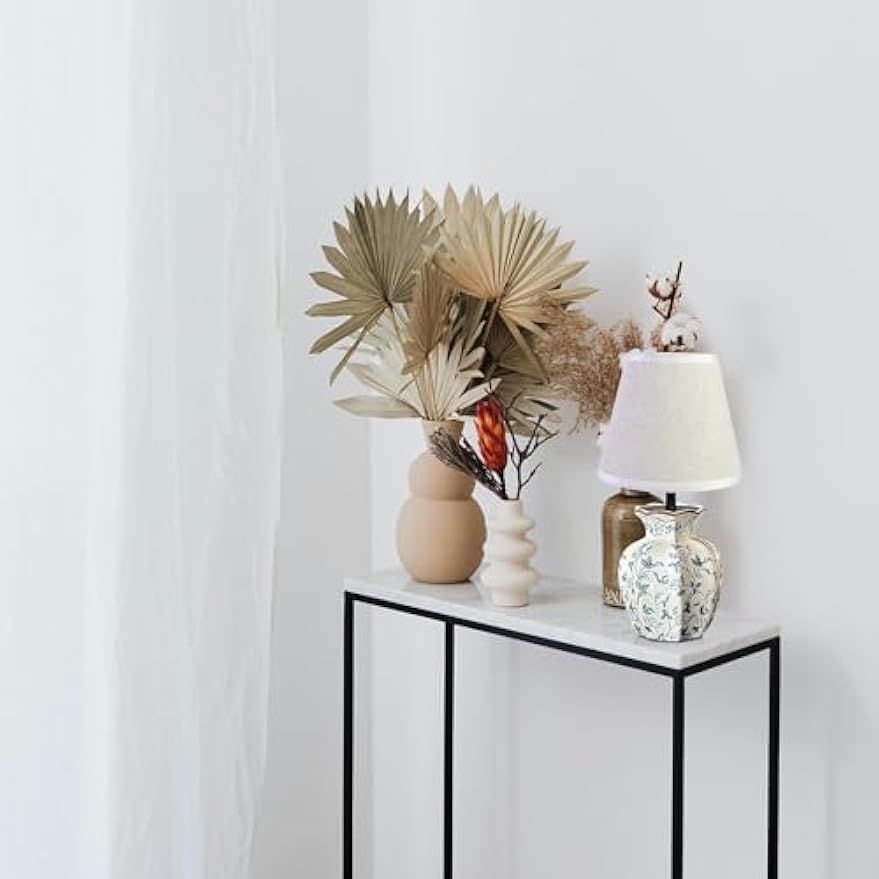 Kiven Cordless Table Lamp, Dimmable LED Vase Lamps with Fabric Lampshade, Classic Cottage Ambient Light, 1-Light Rechargeable Nightstand Lamp for Office Bookcase Bedside TD0991