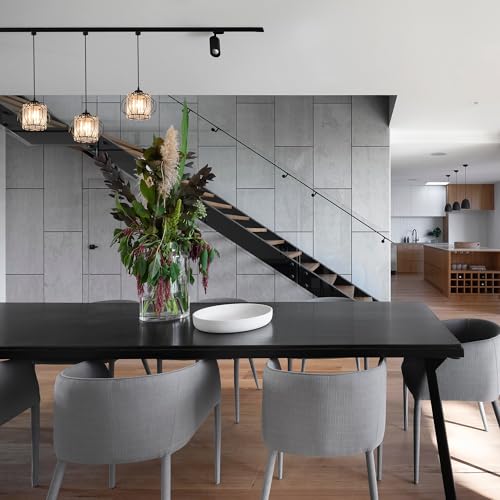 Kiven H-Type Track Lighting Pendants, h Track Pendant Lights with Crystal Lampshade,Modern Decorative Track Lighting Fixture for Kitchen Hallway Restaurant Island Lighting