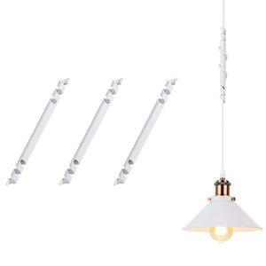 Kiven 3-piece white iron line regulator accessories with white pendant light, ideal for DIY chandelier and pendant lights