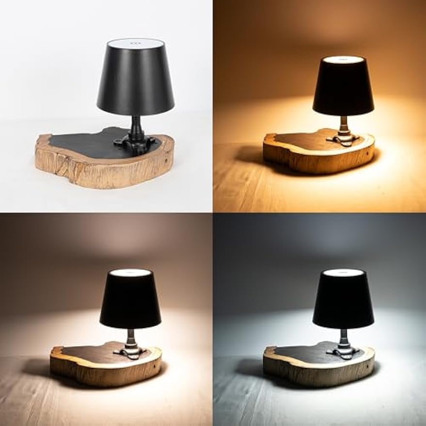 Kiven Cordless Table Lamp,Set of 2 Dimmable Bedside Lamps for Nightstand with 3 Colors Mode, Farmhouse Rechargeable Desk Lamps for Reading Home Decor Bedside TD1036