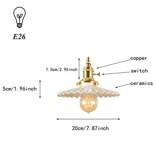 Swag Pendant Light with 15ft Plug-in UL Dimmable Cord Retro Ceramic Marble Shade Light Fixtures Nordic Decoratefor Hanging Ceiling Light for Dining Room Bulbs Not Included
