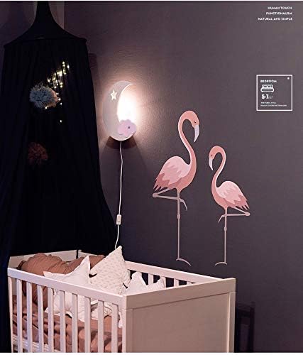 Kiven Moon Light for Kids Star&Cloud Night lamp Wall Lamp Lovely Night Sky Nursery Wall Decor Wall Lighting Night Lamp Bulb is NOT Included E26 DIY BD1338