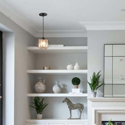 Kiven Can Lights Retrofit Recessed Lighting with E26 Power Outlet Adapter, Replacement Conversion Kit for 2-3.5in Holes, Modern Crystal Pendant Lighting for Kitchen Living Room Hallway Silver XDD363