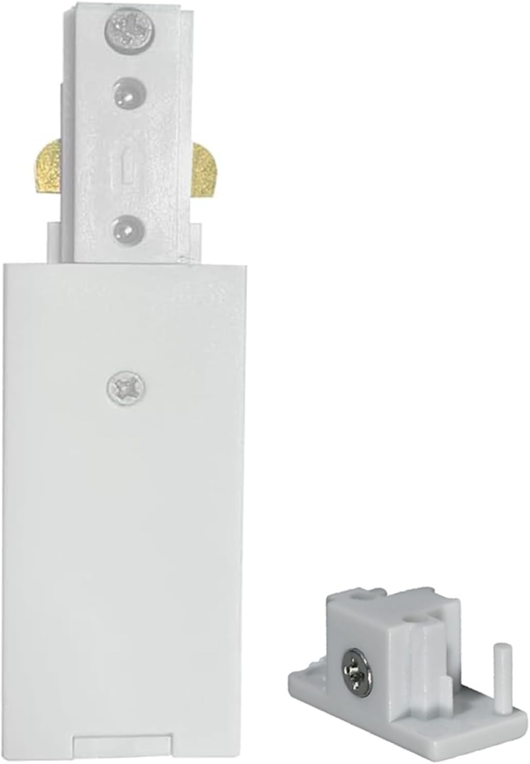H Track Lighting Live End Cord Kit, 1PCS 4.9FT Track Live End Connector with Cord Plug for H Type Single Circuit 3-Wire-1 Track Lighting System, White