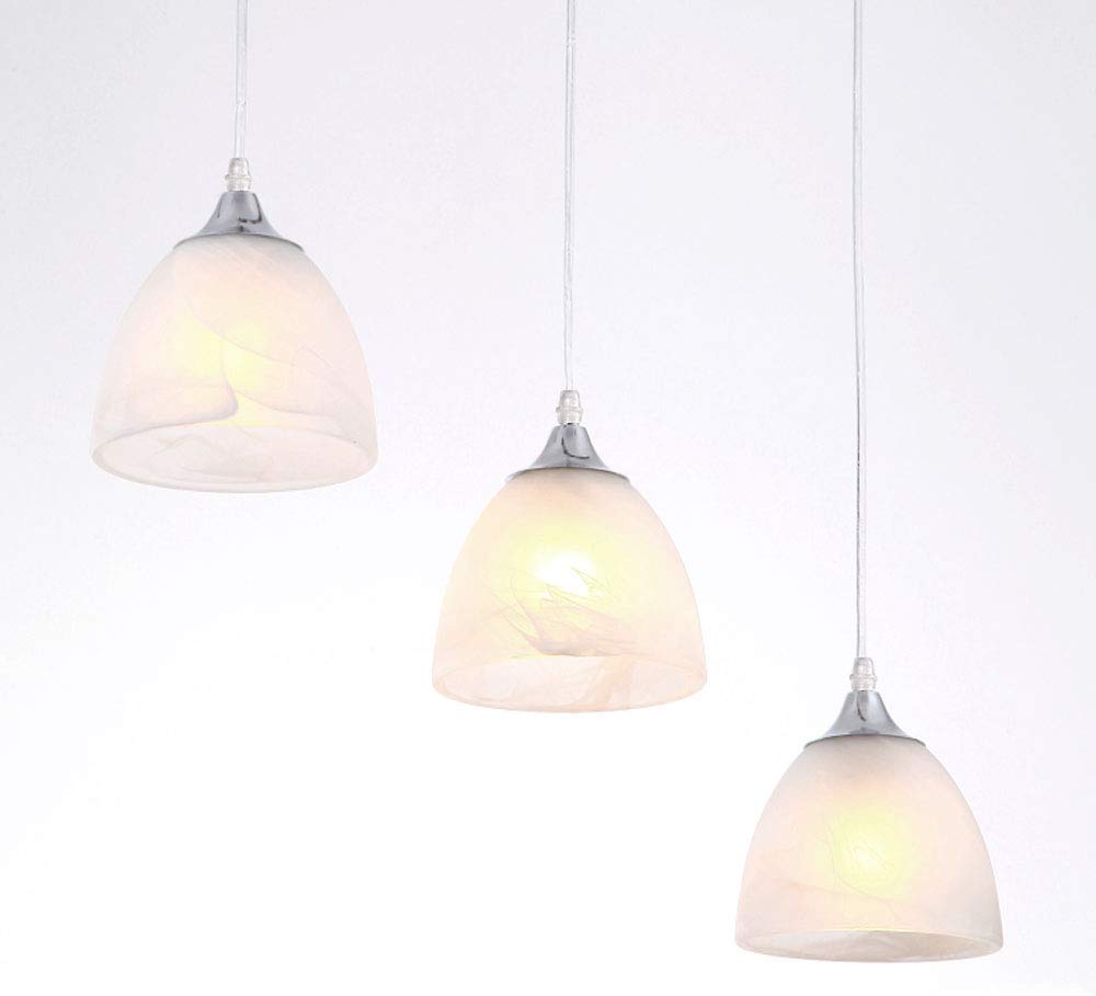 Track Pendant Lighting with Frosted White Finish Glass Shade