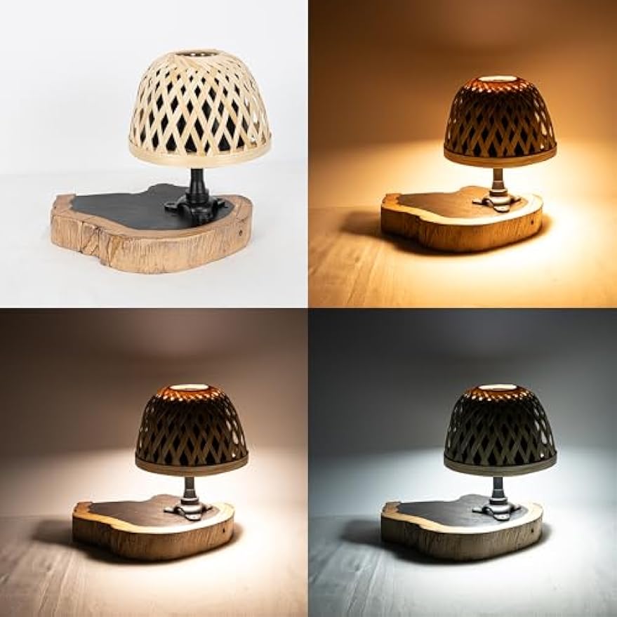 Kiven Cordless Table Lamp,1-Light Dimmable Bedside Lamps for Nightstand with 3 Colors Mode, Farmhouse Rechargeable Desk Lamps for Reading Home Decor Bedside TD1035