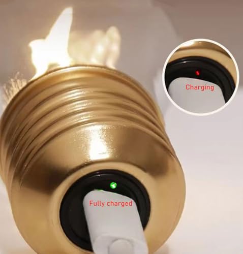 Kiven 1 Pcs USB Type-C Rechargeable LED Night Light Bulb Bell Pattern E40 Base Decorative Mood Lighting, Fun Gift for Home Bedroom Kids' Room