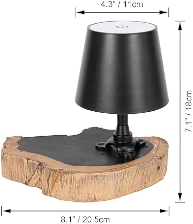 Kiven Cordless Table Lamp,Set of 2 Dimmable Bedside Lamps for Nightstand with 3 Colors Mode, Farmhouse Rechargeable Desk Lamps for Reading Home Decor Bedside TD1036