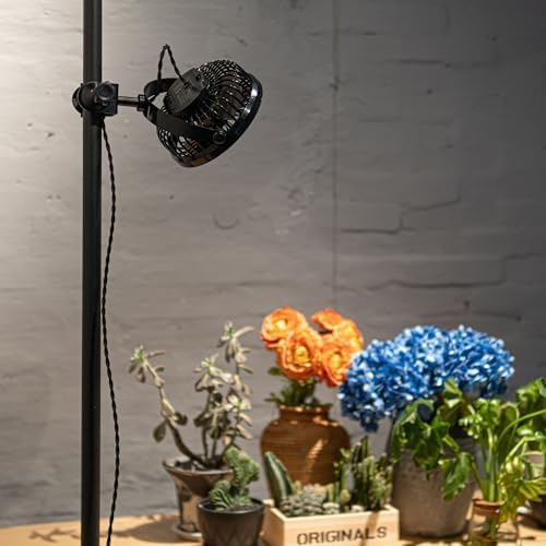 Kiven Blower, Circulator for Plants, Clip - on Type, Wire Length 180 cm, On • Off Switch, Socket - type, Main Body with On/Off Switch, for Living Room, Stylish, Minimalist, for Kitchen, Angle Adjustable, No Installation Required, Easy to Install