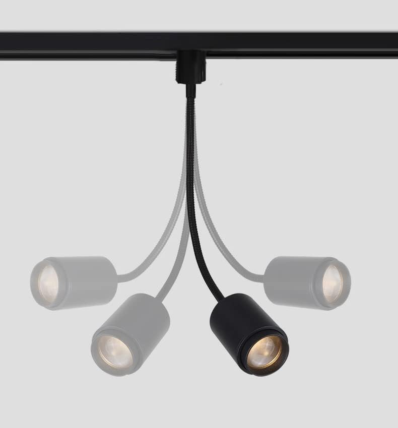 H-Type Track System Kit with Industrial Style Pendant Lights, Adjustable Wiring, and Accessories