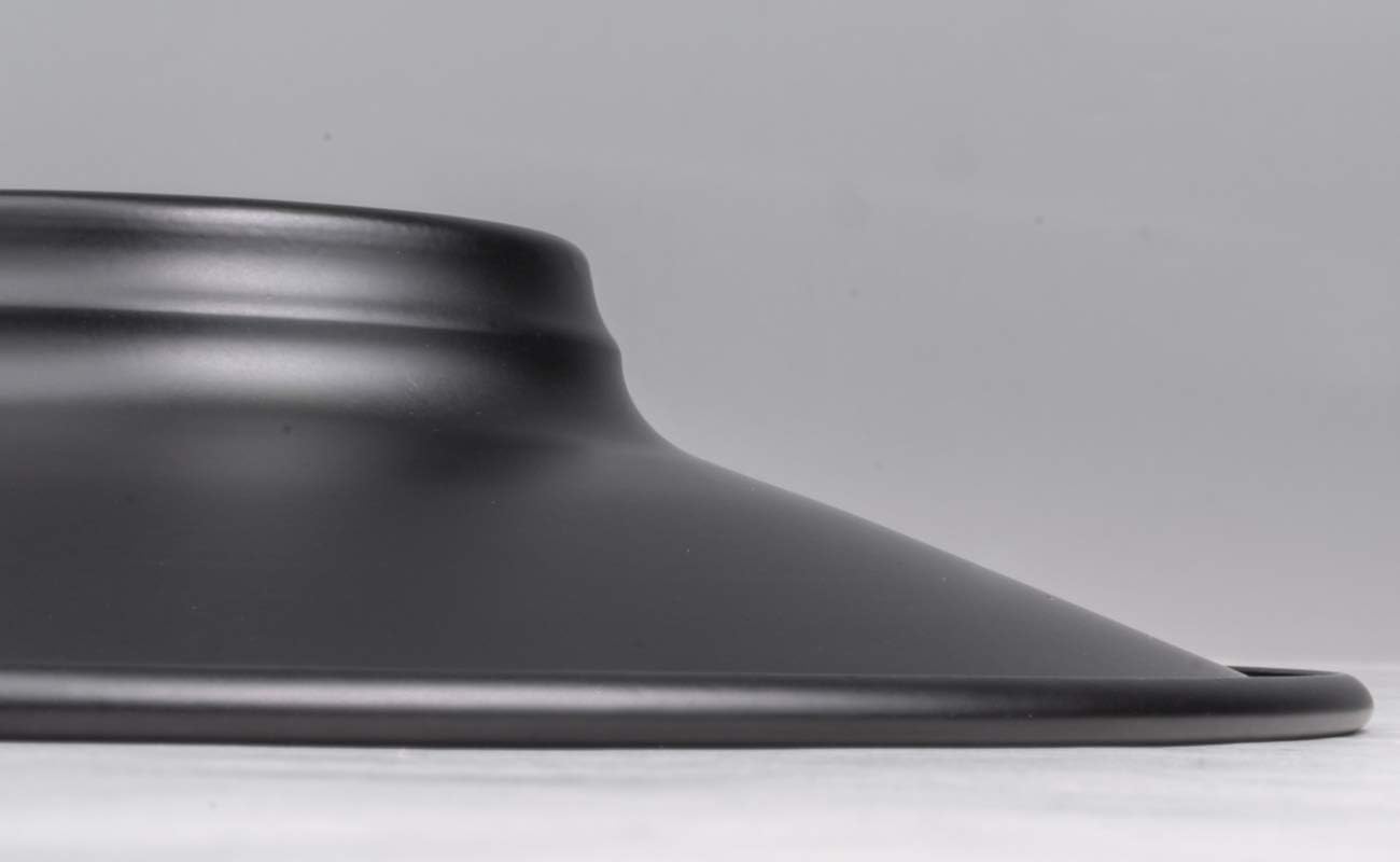Kiven 6.7" Black Metal Cone Lampshade - Industrial Vintage Style - Matte Finish, ideal for pendant lights.