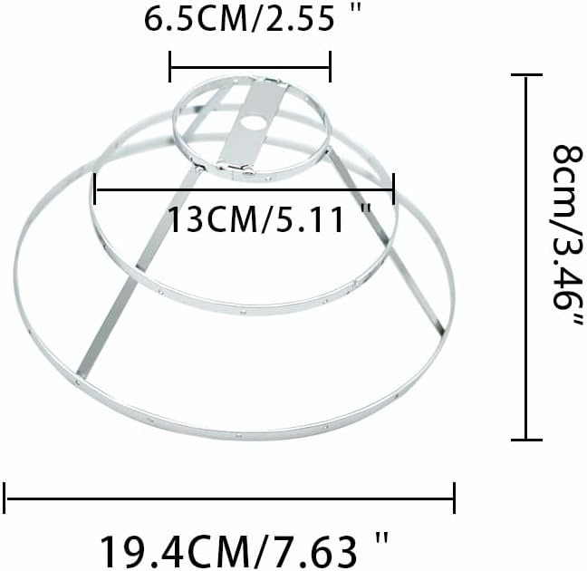 Kiven 4 Pcs Silver Modern Three Tier Metal Frame Lampshade For Crystal Table Lamp Shell Accent Lighting Hanging Crystal Chandelier Bracket Home Decor