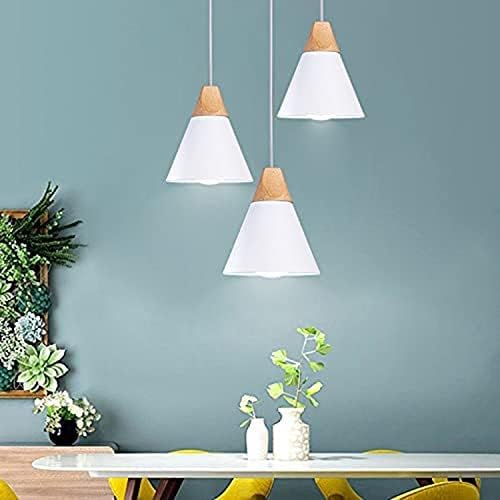 Kiven H-Type Track Lighting Fixture, 1-Light Track Pendant Light with φ8.6 White Lampshade, Adjustable Length Track Light Pedant for Bedroom Kitchen Home Lighting
