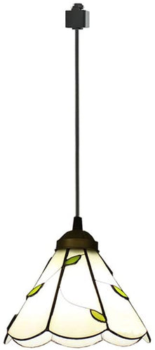 Tiffany Retro Glass Shade H-Type Track Pendant Light