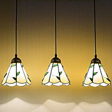 Load image into Gallery viewer, Tiffany Retro Glass Shade H-Type Track Pendant Light