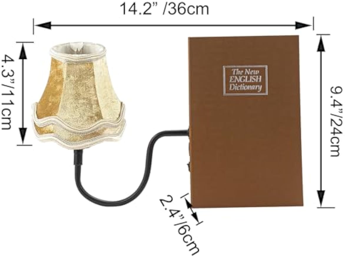 Kiven Cordless Bookshelf Lamp, 1-Light Rechargeable Bookcase Lighting with Bell Lamp Shade, Farmhouse Decorative Bookend, Cordless Table Lamp for Bedside Bookshelf Office Home Decor(17)