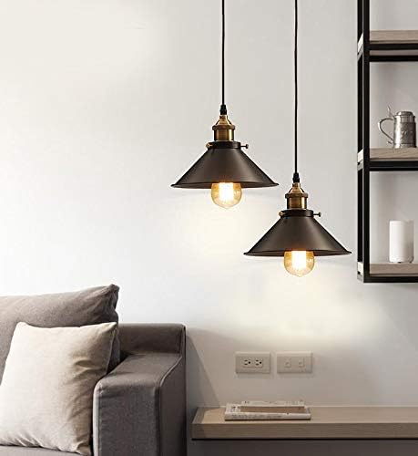 4-Pack Industrial Vintage Metal Decorative Ring Lighting Accessories For Pendant Light Wall Light Fixtures Lampshade Holder(Black)