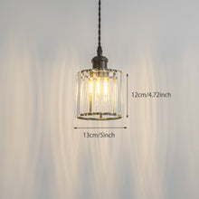 Load image into Gallery viewer, Hanging Light Plug In Outlet Corded Modern Crystal Shade E26 Base Living Lamp