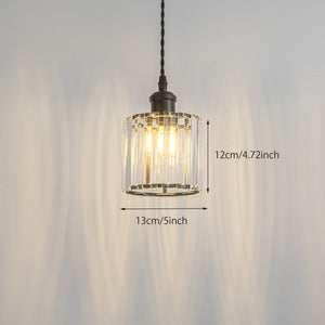 Hanging Light Plug In Outlet Corded Modern Crystal Shade E26 Base Living Lamp