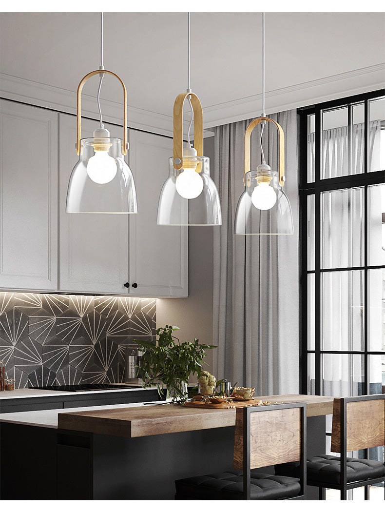 Kiven Nordic Modern Minimalist Single - Head Glass Pendant Lighting: Luxurious & Stylish, Ideal for Dining Tables, Cafes, Bedrooms, Retail Stores & Bar Countertops