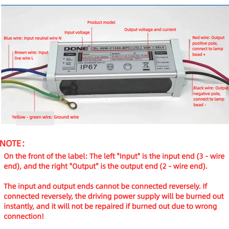 Kiven  Waterproof LED Constant Current Driver, Power Supply for Outdoor Street Light, Spot Light, Wall Washer, Tunnel Light (30W 40W 50W 60W Available)