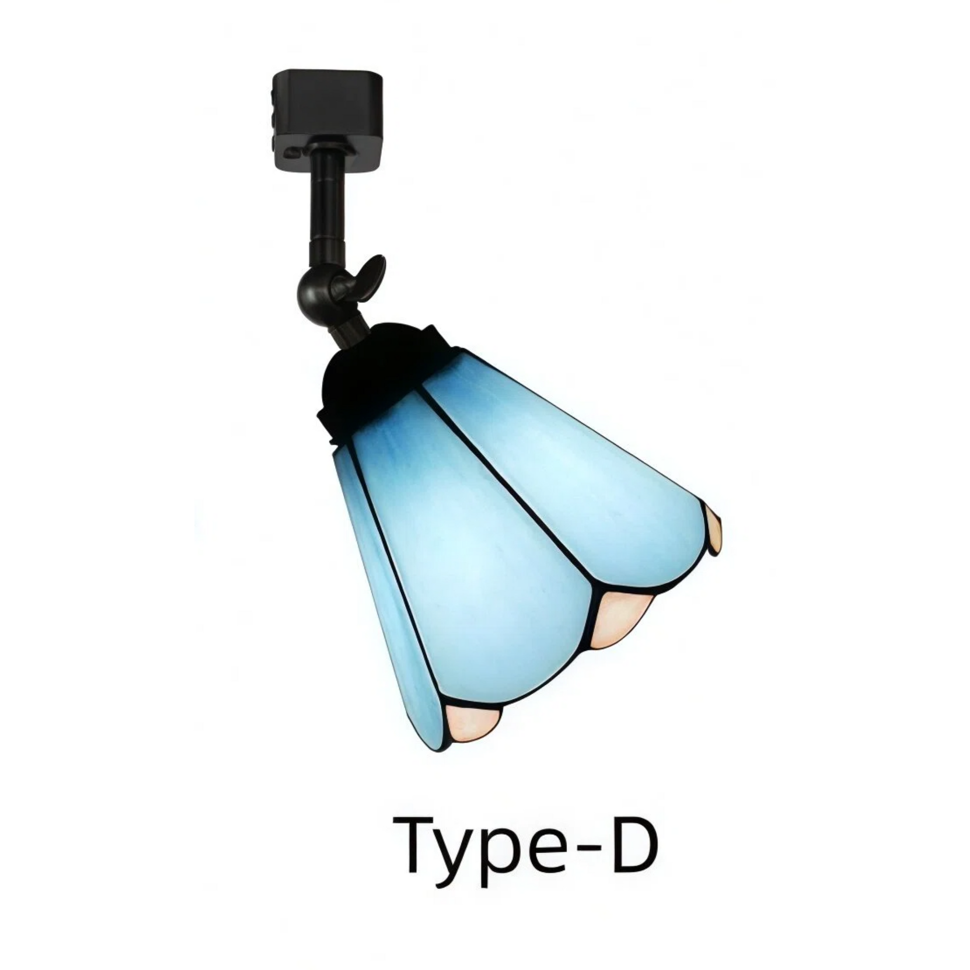 Kiven Dimmable H-Type Track Head Lighting Adjustable Angle Tiffany Ceiling Light Colorful Dragonfly Glass Shade Handmade Track Light Fixture for Gallery Mirror Front(No Track)