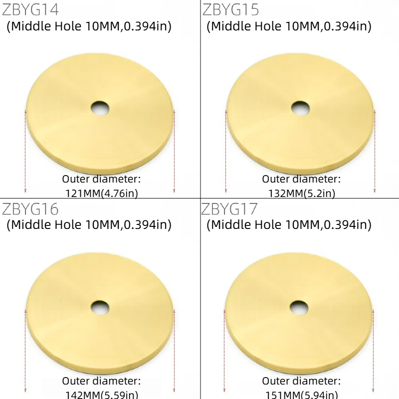 4-Pack Folded-Edge Round Sealing Discs: Brass Covers for Glass/Ceramic Bottle Mouths & Hollow Tubes, Lamp Accessories