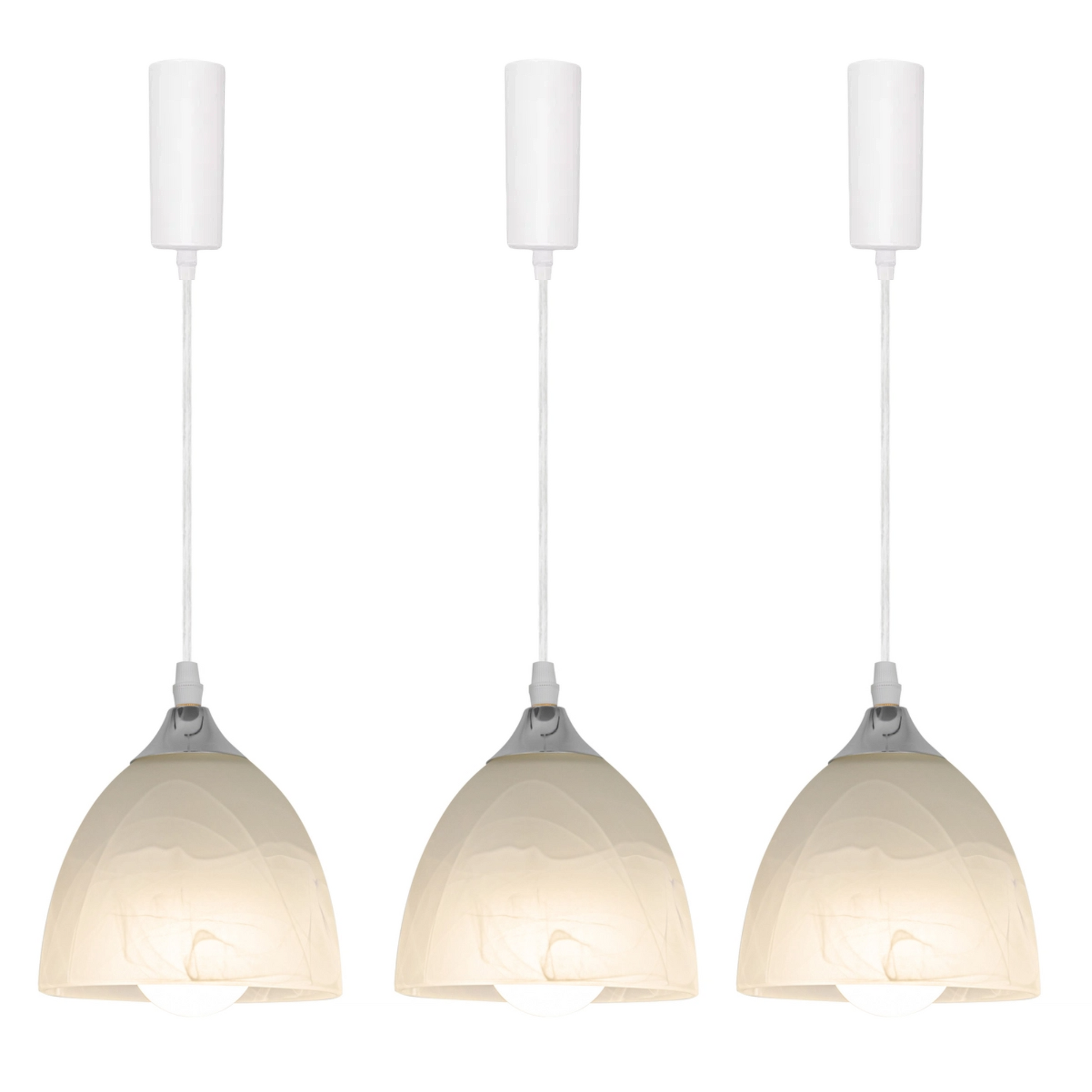 Track Pendant Lighting with Frosted White Finish Glass Shade H Type Modern Track Lighting for Kitchen Bedroom Study Room(Bulb & Track Rail NOT included)