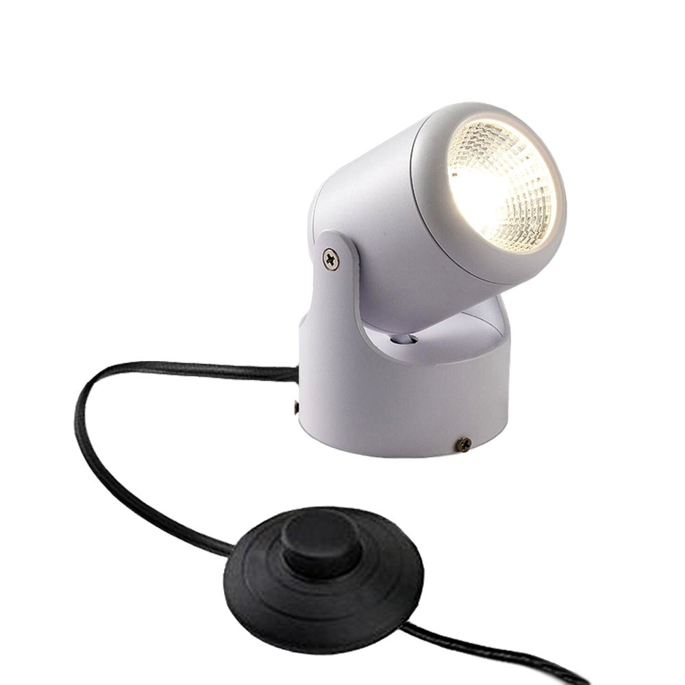 Kiven LED Accent Uplight with Foot Control On Off Switch， Handheld Sized Portable Spot Light, Black
