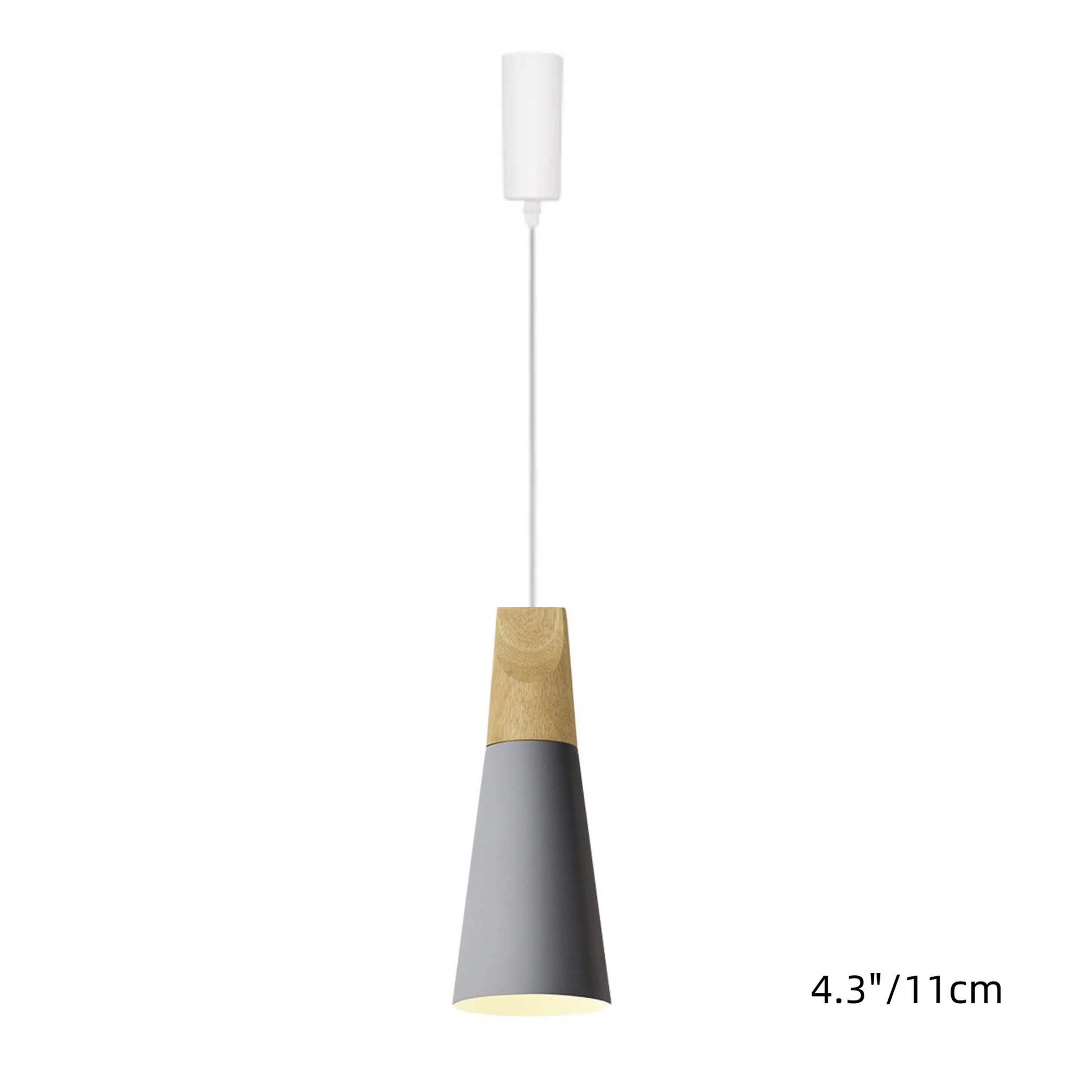H-Type Track Pendant Lighting White Scandinavian Style Pendant Lights for Kitchen, Dining Room, Bedroom Modern Wood and Aluminum Light(Bulb & Track Rail NOT included)