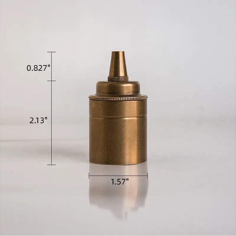 E26 Brass Light Socket Vintage Industrial Lamp Holder for DIY Lighting Projects Standard screw-in socket 2 Pack