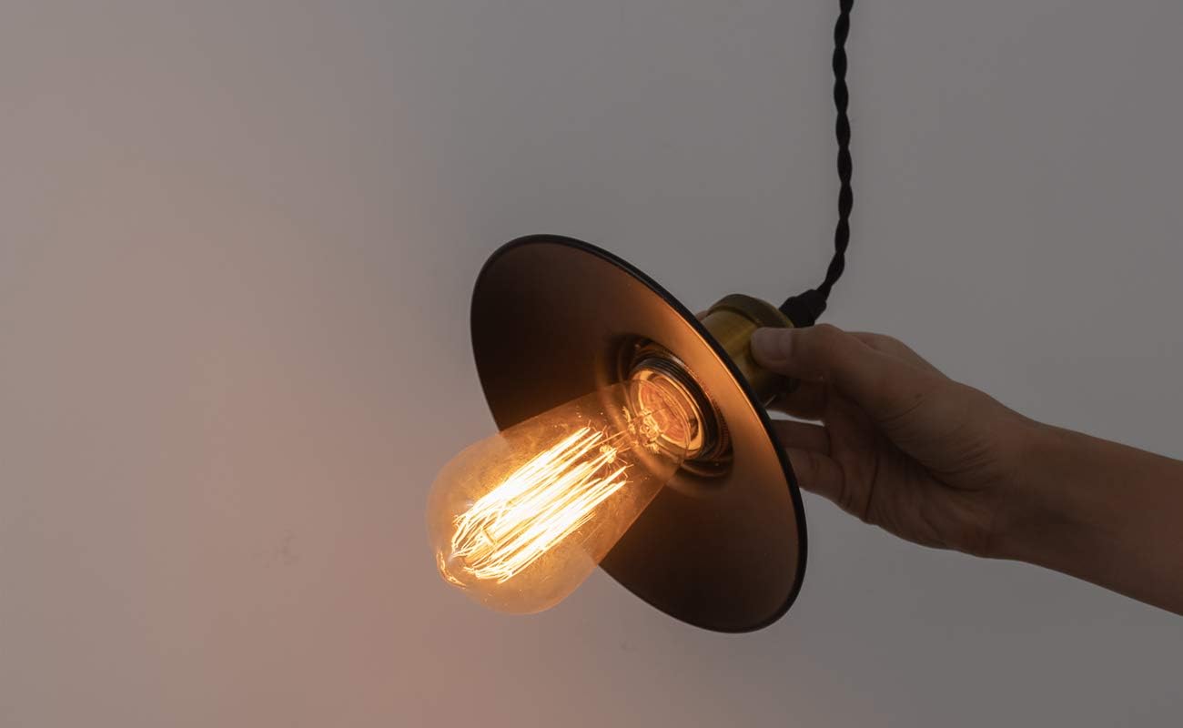 Kiven 4-Pack 6.7" Industrial Vintage Metal Bulb Guard Black Iron Cone Ceiling Holder DIY Light Shade Decorative Replacement Lamp Shade for Pendant Light Table Lamp Wall lamp Wall Sconce