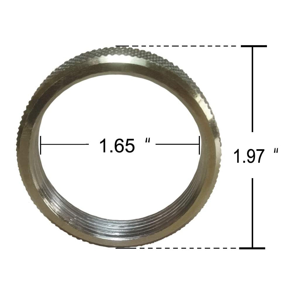 Bronze E26 socket ring, featuring a 1.97" outer and 1.65" inner diameter. Metal shade ring for Kiven Lighting fixtures.
